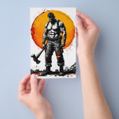 戦士の野蛮な中世ファンタジーの謙虚さ チラシ (ハンドル)