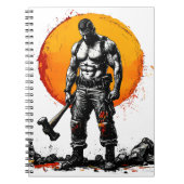 戦士の野蛮な中世ファンタジーの謙虚さ ノートブック (正面)