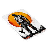 戦士の野蛮な中世ファンタジーの謙虚さ マグネット (右側)