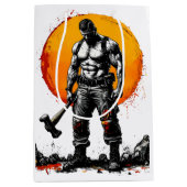 戦士の野蛮な中世ファンタジーの謙虚さ ミディアムペーパーバッグ (正面)