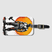 戦士の野蛮な中世ファンタジーの謙虚さ ラゲッジタグ (正面横)