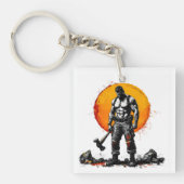 戦士の野蛮な中世ファンタジーアクリルのキーチェーン キーホルダー (正面)