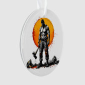 戦士の野蛮な中世ファンタジーアクリルオーナメント オーナメント (正面)