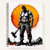 戦士の野蛮な中世ファンタジースパイラルノート ノートブック (正面)