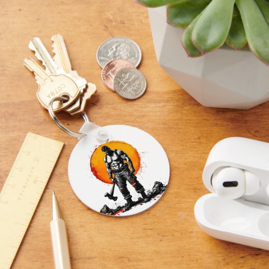 戦士の野蛮な中世ファンタジーハマー・キーチェーン キーホルダー (デスク)