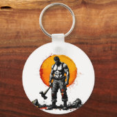 戦士の野蛮な中世ファンタジーハマー・キーチェーン キーホルダー (正面)