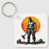 戦士の野蛮な中世ファンタジーハマー・キーチェーン キーホルダー (正面)
