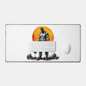 戦士の野蛮な中世ファンタジーハンマーデスクマット デスクマット (キーボード&マウス)