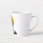 戦士の野蛮な中世ファンタジーhummerLatte Mug カフェラテマグ (右)