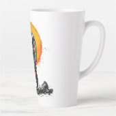 戦士の野蛮な中世ファンタジーhummerLatte Mug カフェラテマグ (右)