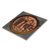 戦士のattaを描写するLaconianの黒姿のコップ タイル (側面)