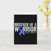 戦士のT1d糖尿病ブルーリボンのサップの兄 カード (黄色い花)