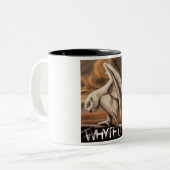 戦士のWhyteのフクロウのコーヒー・マグ ツートーンマグカップ (正面左)