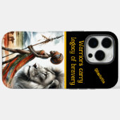 戦士はアフリカを背景に背が高い Case-Mate iPhoneケース (裏面 (横))