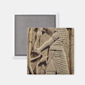 戦士を描いたレリーフ、 浮き彫り マグネット (正面/裏面)