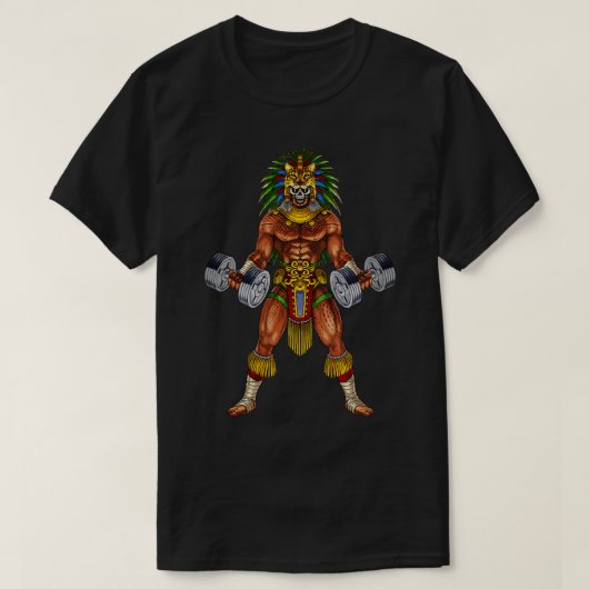 戦士アステカボディビルダー Tシャツ (デザイン正面)