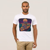 戦士アステカTシャツ | ファイアヘビ&ジャガーアート Tシャツ (正面フル)