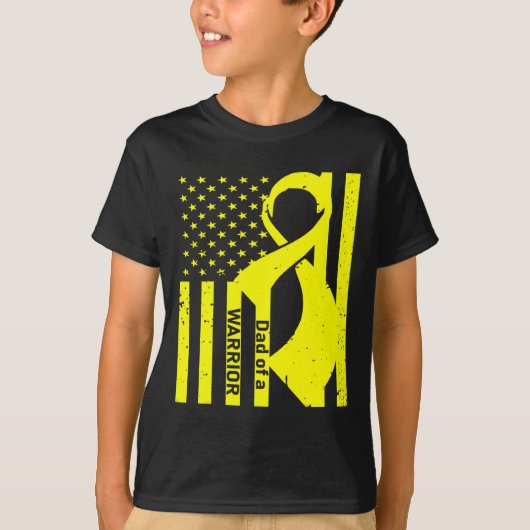 戦士アドバの小児癌認識度パパ Tシャツ (正面)