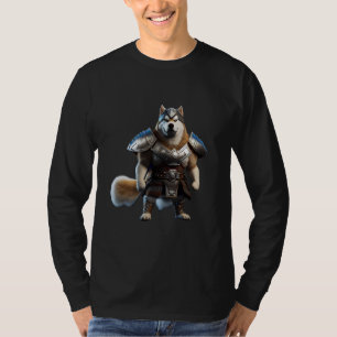 戦士アラスカンマラミュート犬、軍用アラスカ犬 Tシャツ