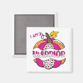 戦士カボチャ – ピンク マグネット (正面/裏面)