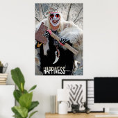 戦士クールの女性のポスター、幸福！ ポスター (ホームオフィス)