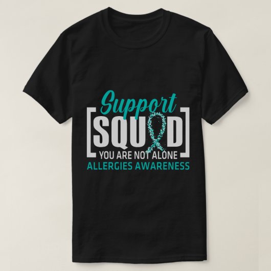 戦士サポートスクワッドアレルギー認識度羽 Tシャツ (デザイン正面)