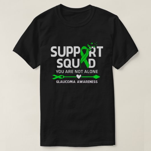 戦士サポートスクワッドグラウコマ認識度フェザー Tシャツ (デザイン正面)