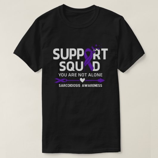 戦士サポートスクワッドサルコイドーシス認識度フェザ Tシャツ (デザイン正面)