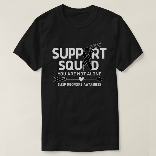 戦士サポートスクワッドスリープ障害認識度フェ Tシャツ (デザイン正面)