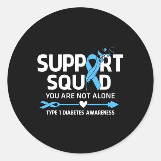 戦士サポートスクワッドタイプ1糖尿病認識度Fe ラウンドシール (正面)