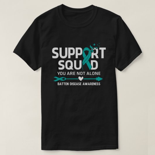 戦士サポートスクワッドバットン病認識度Fea Tシャツ (デザイン正面)