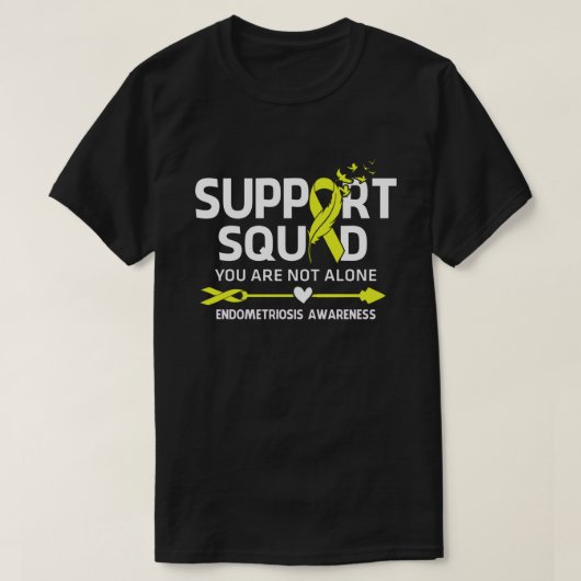 戦士サポートスクワッド子宮内膜症認識度集合体 Tシャツ (デザイン正面)