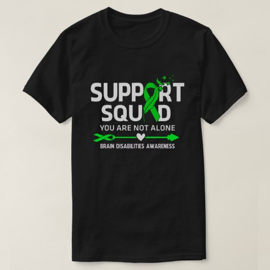 戦士サポート分隊の脳障害認識度 Tシャツ (デザイン正面)
