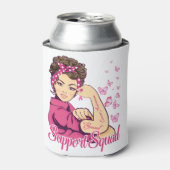戦士サポート分隊Rosie Riveter乳がん 缶クーラー (缶正面)