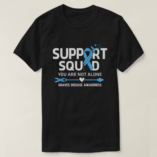 戦士サポート隊 グレーブス病認知 フェア Tシャツ (デザイン正面)