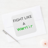 戦士ステッカーのように戦う スクエアシール (封筒)