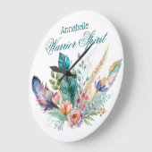 戦士スピリットフェザーウォールクロック ラージ壁時計 (傾斜)