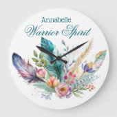 戦士スピリットフェザーウォールクロック ラージ壁時計 (正面)