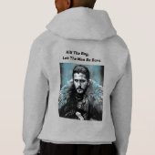 戦士スピリットフード付きスウェットシャツはっきりした – グラフィックアートデザイン (裏面)