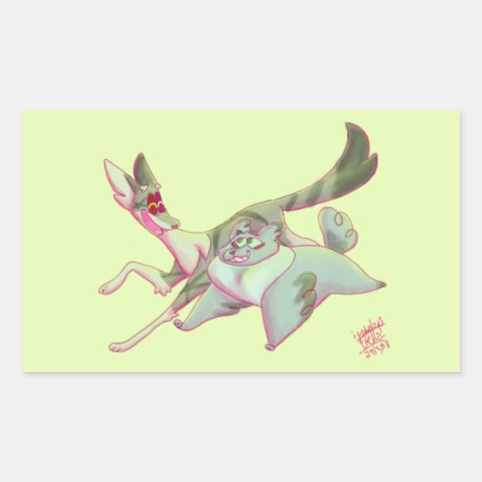 戦士ネコ – Ivypool and Dovewing 長方形シール (正面)