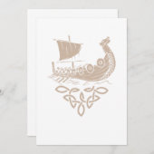 戦士ノルス神話バイキング船ヴァルハラギフト 招待状 (正面/裏面)