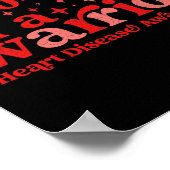 戦士ハート病の認識度赤いリボンの ポスター (角)