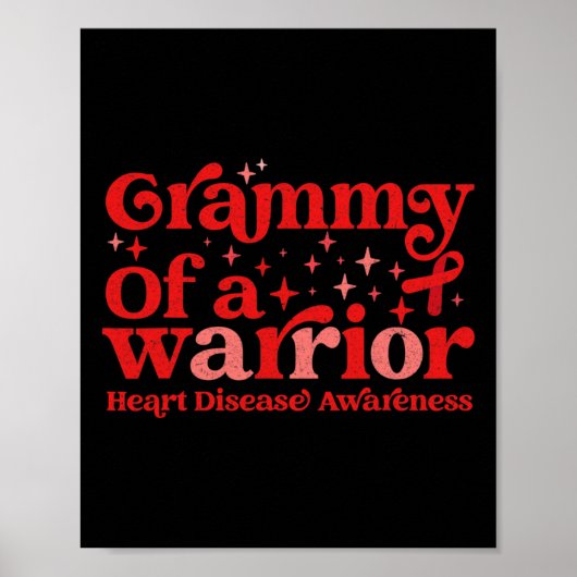 戦士ハート病の認識度赤いリボンの ポスター (正面)