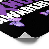 戦士バタフライパープルリボン膵臓がん ポスター (角)