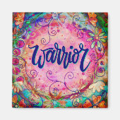 戦士ピンクフローラ感動的かわいらしトレンディー マグネット (正面)