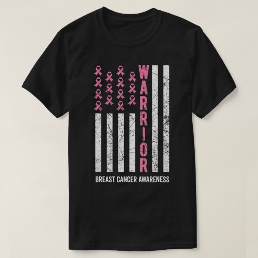 戦士ピンクリボン乳がん認識度 Tシャツ (デザイン正面)