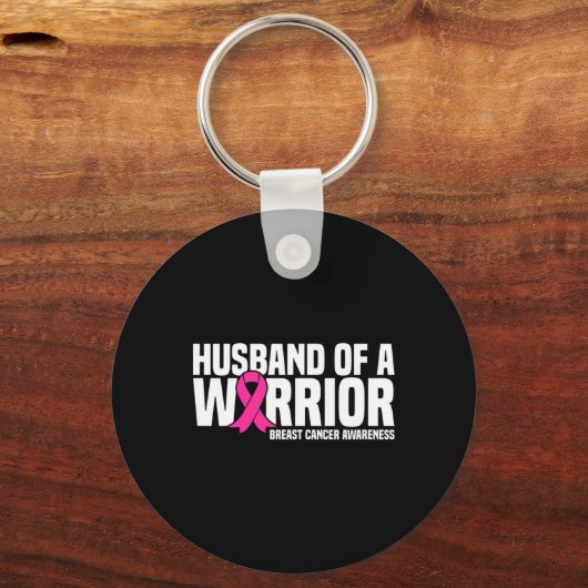戦士ピンクリボン乳がん阿波の夫 キーホルダー (正面)