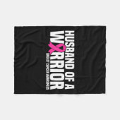 戦士ピンクリボン乳がん阿波の夫 フリースブランケット (正面(横))