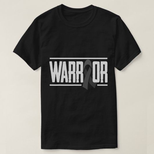戦士ブラックリボンメラノーマ皮膚がん待ち Tシャツ (デザイン正面)