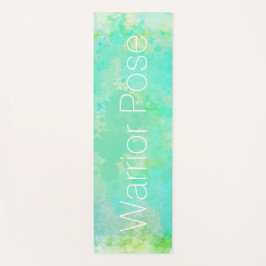 戦士ポーズマウンテンポーズウォーターのカラー抽象芸術 ヨガマット